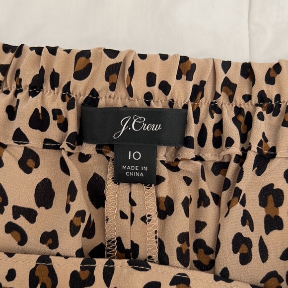 J. Crew Harvey 100% Silk Leopard Print Cropped Pull On Pants - Picture 4 of 7